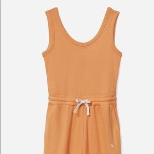 Everlane French Terry Jumpsuit NWT size small, tangerine color
